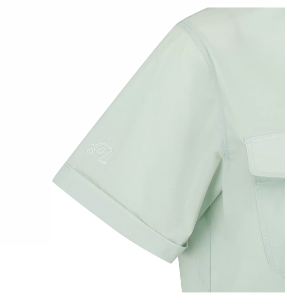 Malbon Golf Women’s Solid Utility Multi-Pocket Short Sleeve Shirt