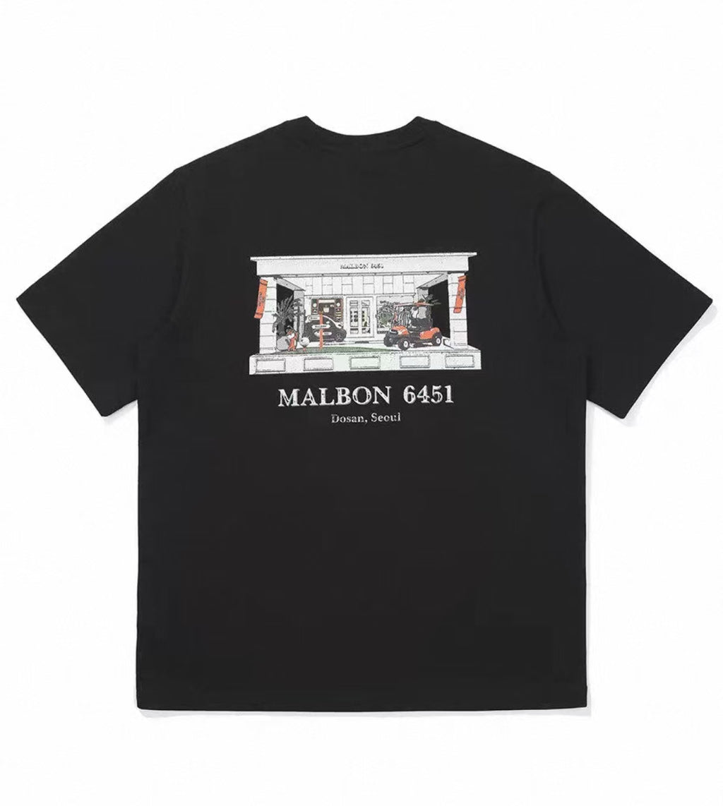 Malbon Golf Dosan 645-1 Graphic Heavyweight Crewneck T-Shirt