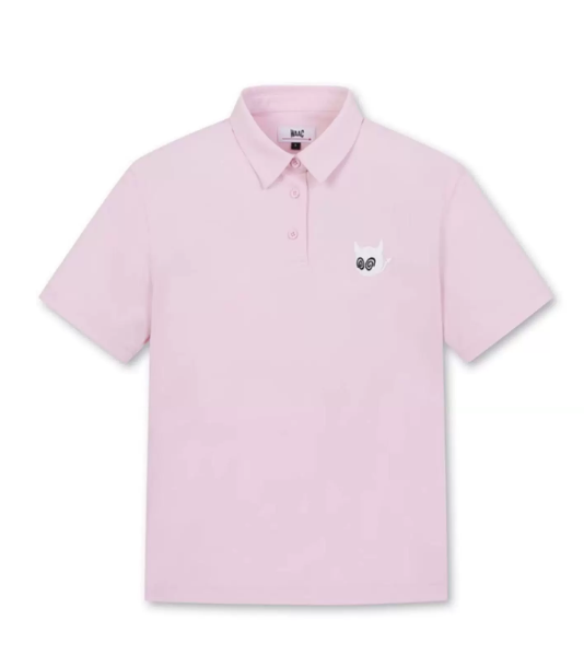 WAAC Illusion Pink women’s golf polo front view