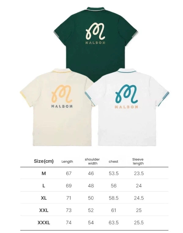 Malbon men's summer breathable golf polo product shot #8