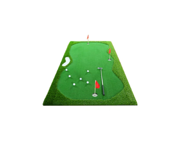 Indoor golf putting mat 1m x 3m practice turf hero shot with crystal velvet surface