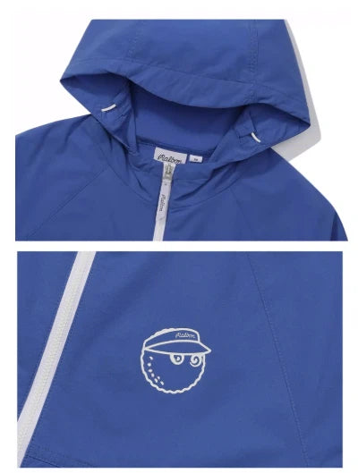 Malbon women windbreaker side profile blue colourway