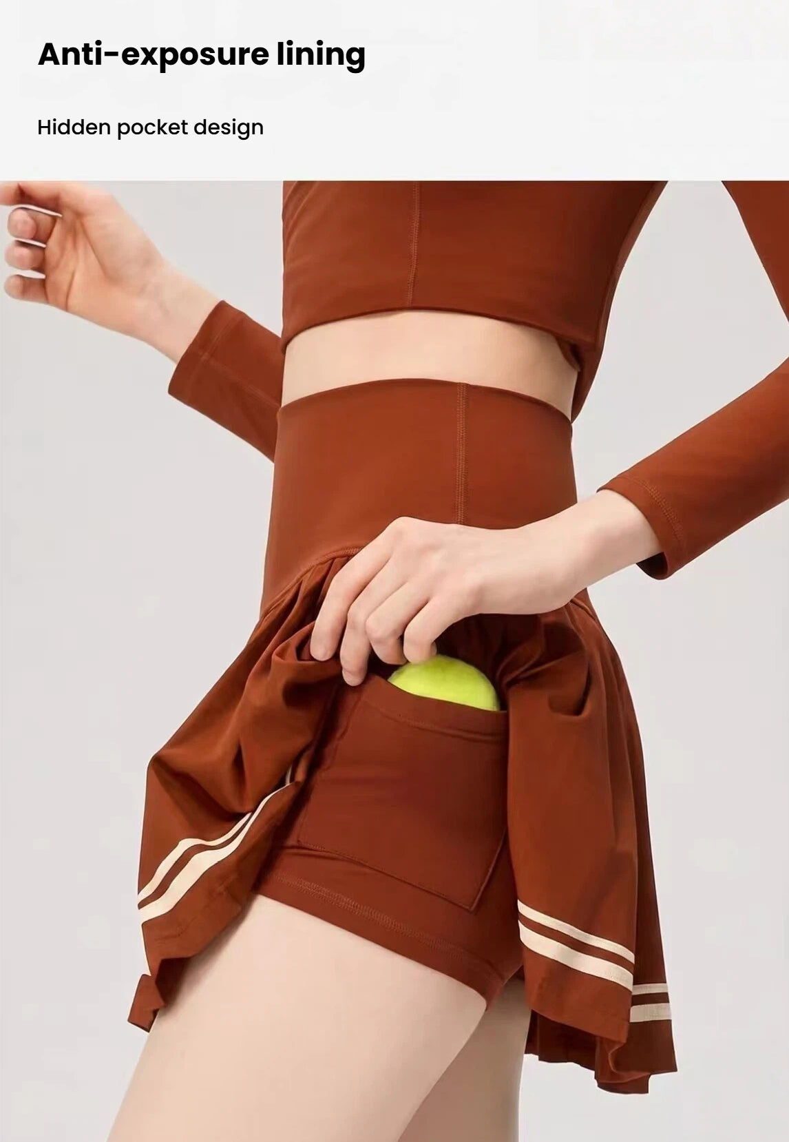 OZERO golf skirt pocket detail