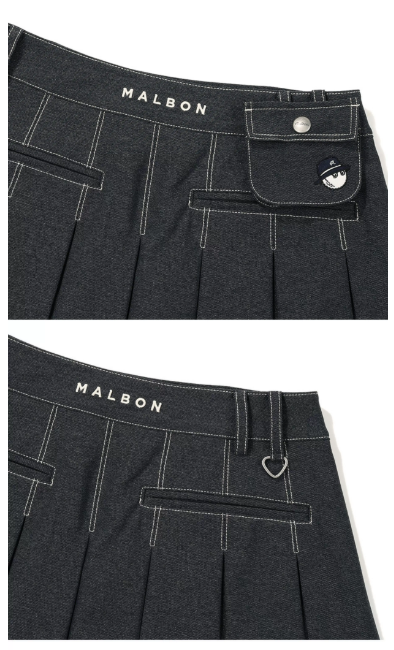 Malbon women golf skort fabric care label