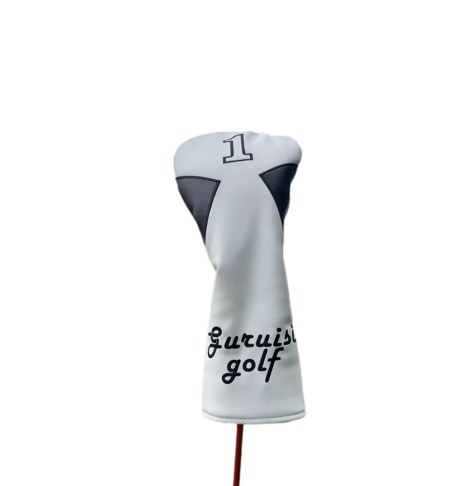 135H golf headcover for driver, featuring 1号木 designation and Guruisi golf branding in white color scheme, providing secure fit and stylish protection.