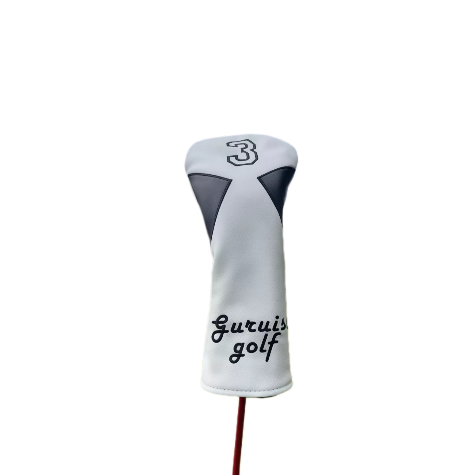 135H golf headcover for fairway wood, featuring 3号木 designation and Guruisi golf branding in white color scheme, providing secure fit and stylish protection.