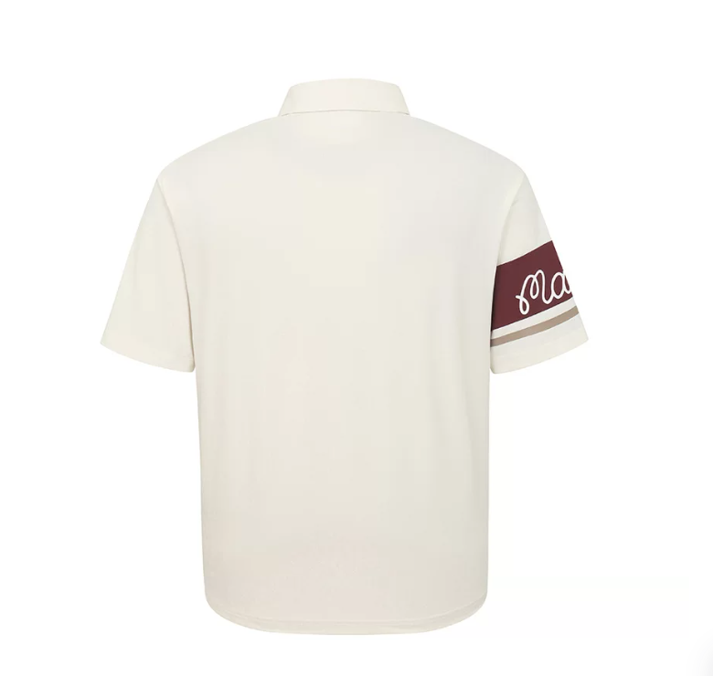 Malbon men's cooling moisture-wicking golf polo in Beige - image 2