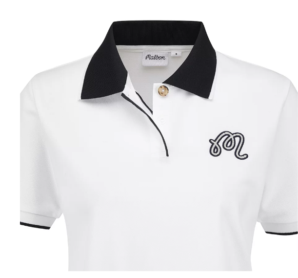 Malbon women's colorblock embroidered golf polo product shot #17