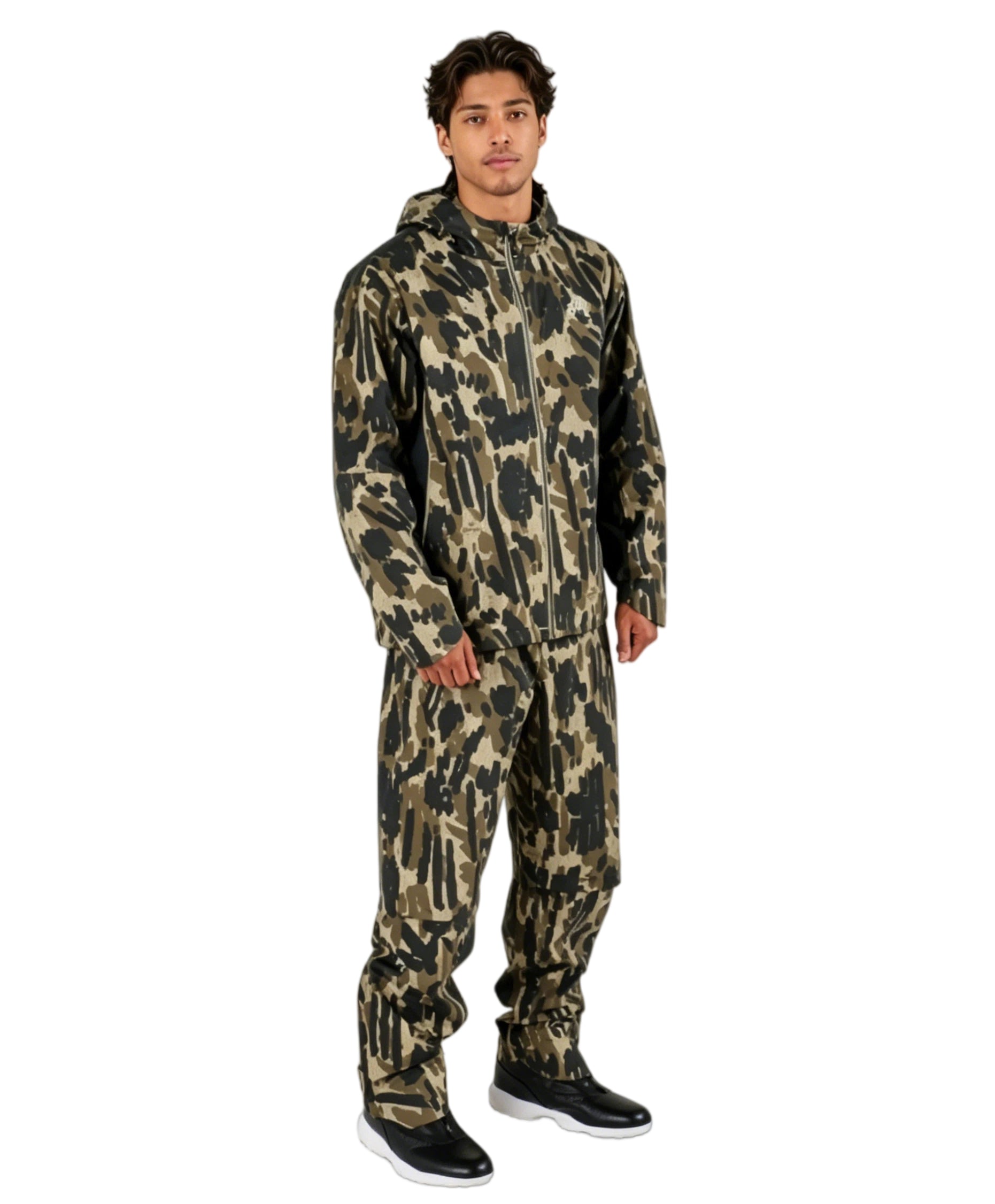 Malbon Tour Divot Camo Rain Pant Bark Camo