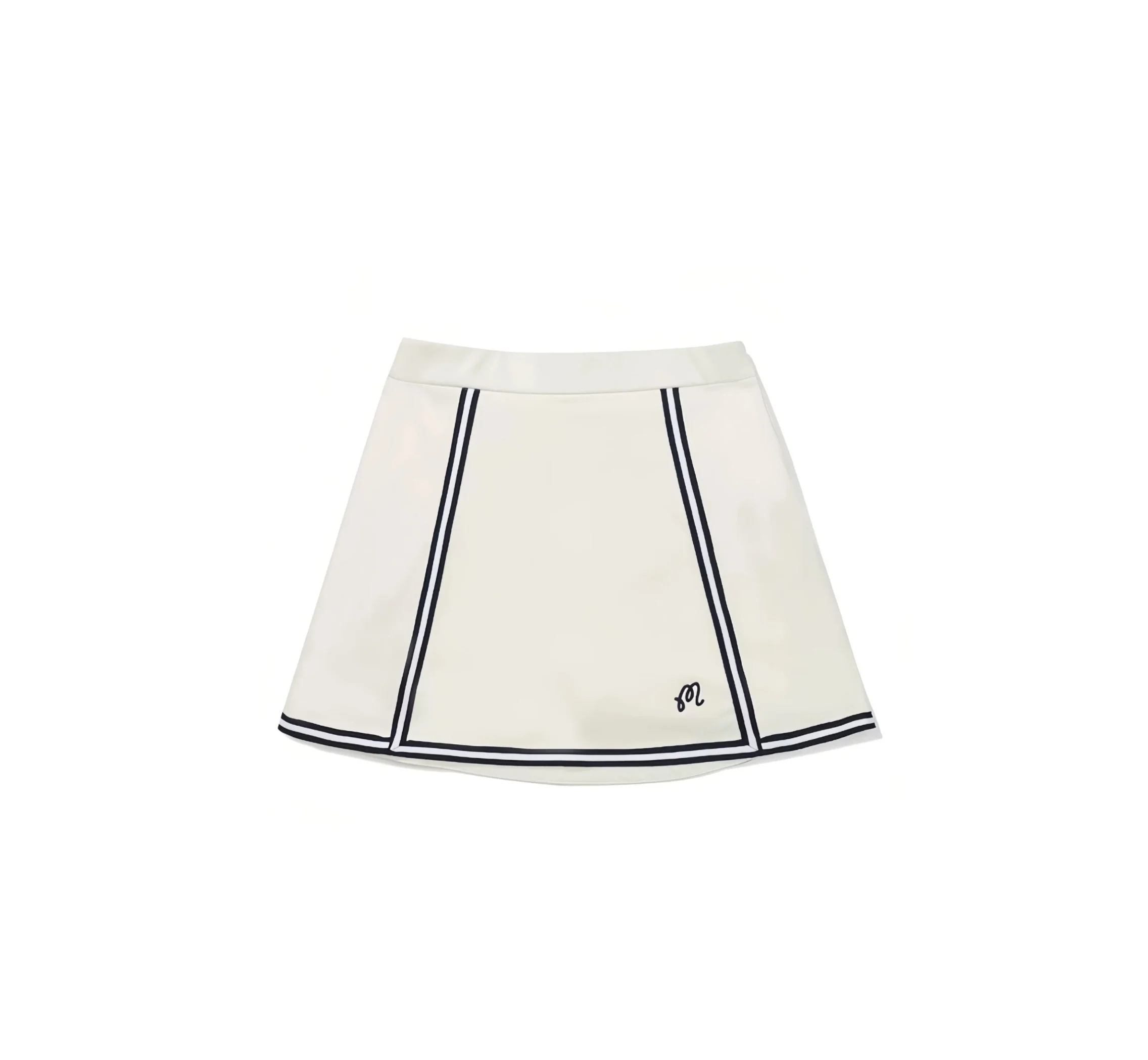 Malbon Women Golf Skirt Outdoor Sport Skort White women's golf skort front view