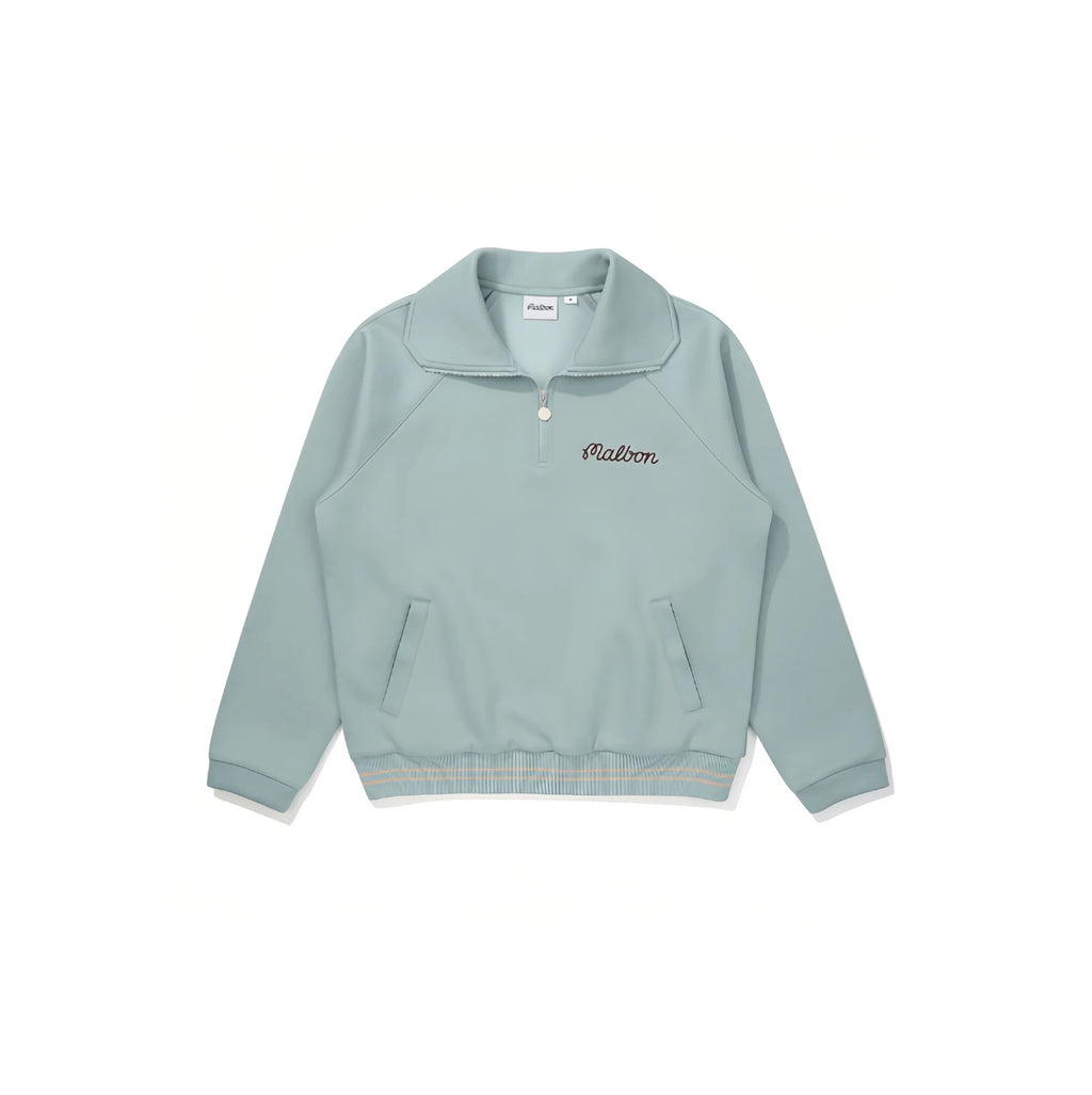 Malbon women polo sweatshirt mint green alternate styling