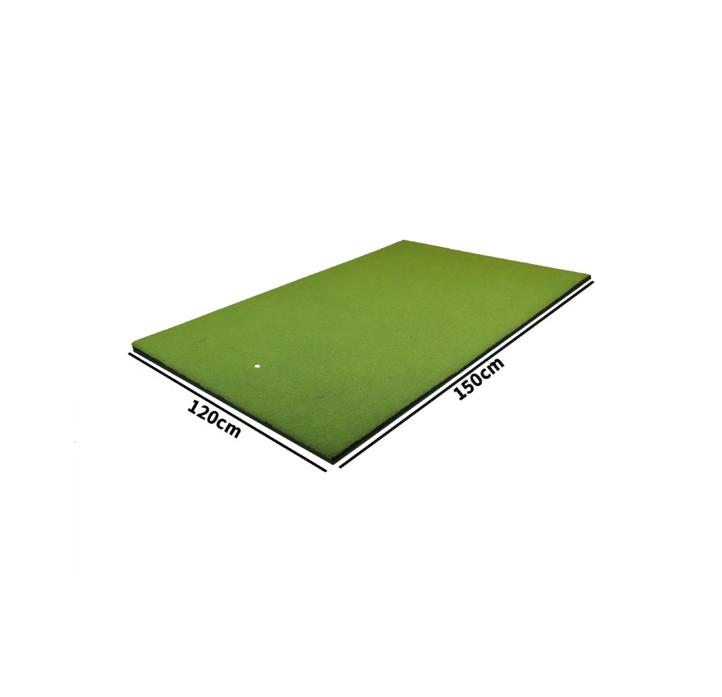 Thick golf practice mat side profile showing EVA TPR shock-absorbing rubber base