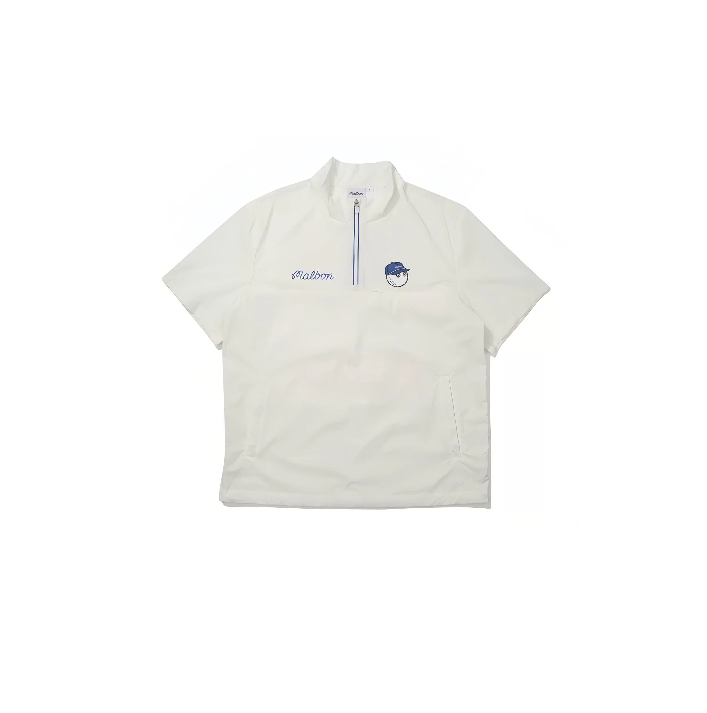 Malbon Unisex Quarter-Zip Golf Polo Shirt — alternate colourway flat lay