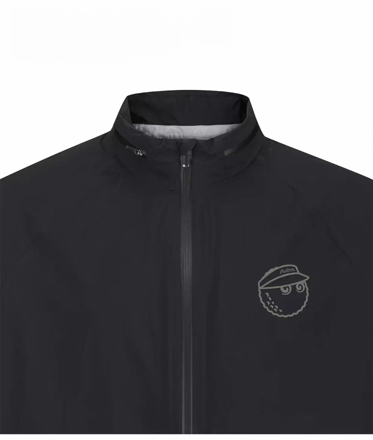 Malbon Studio Seoul Rain Jacket Black golf rain jacket front view