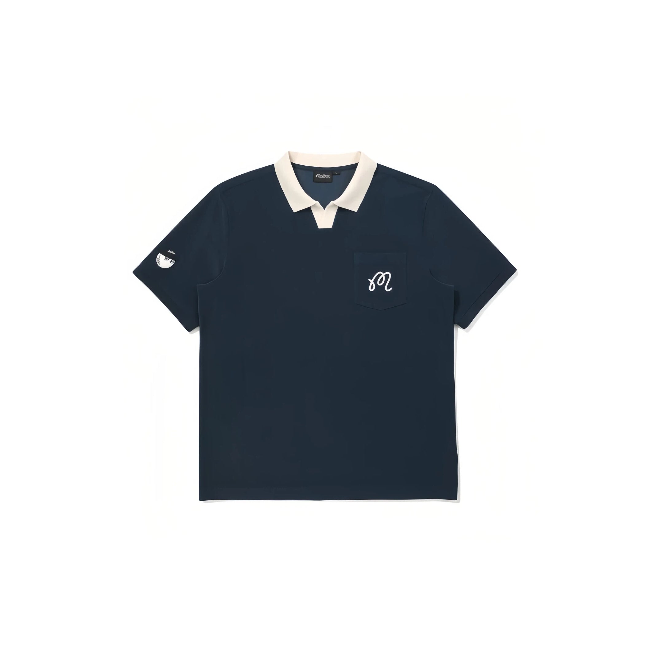 Malbon men golf polo colourblock front panel detail