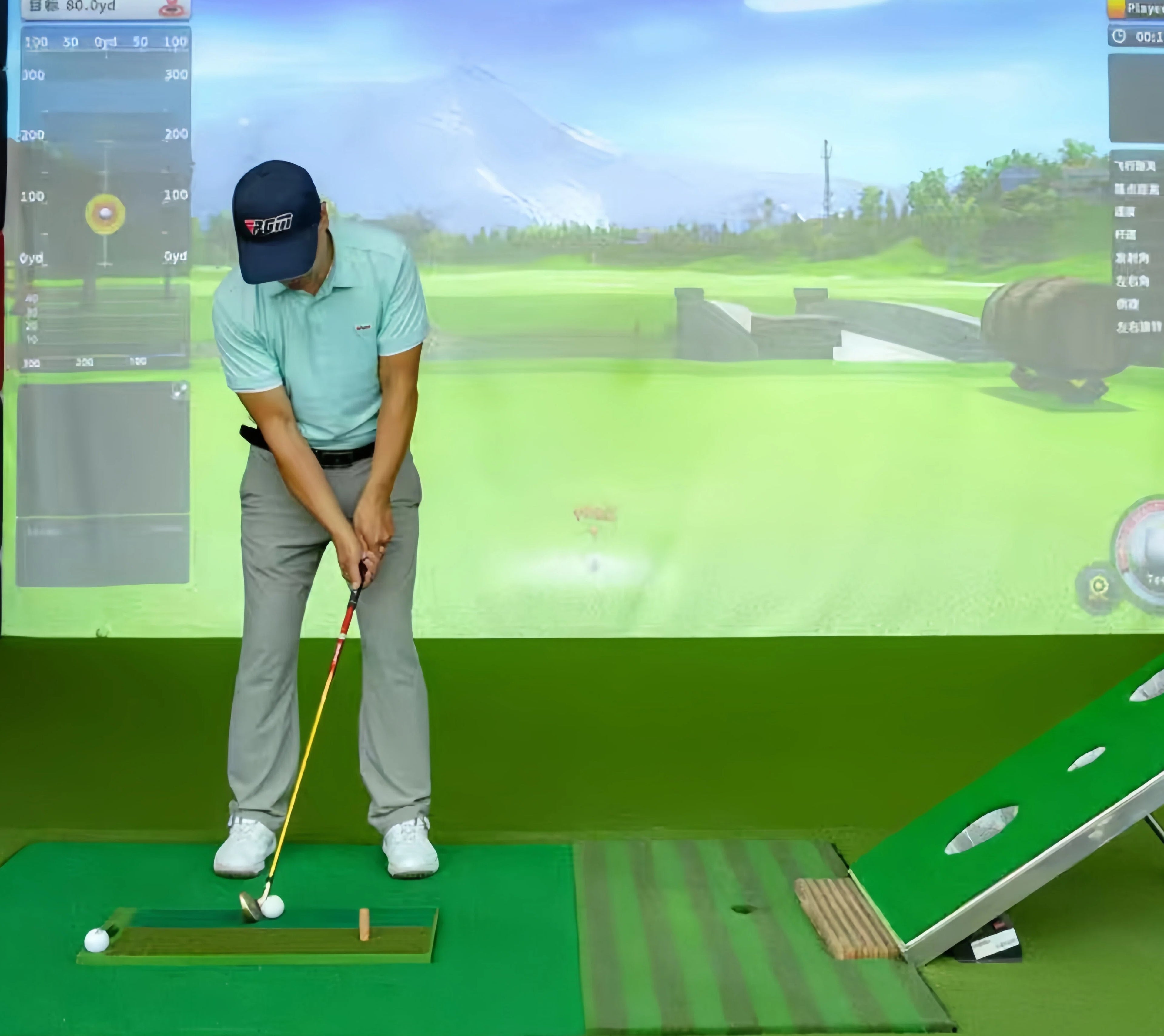PGM DJD033 Indoor Golf Chipping Mat Practice Turf