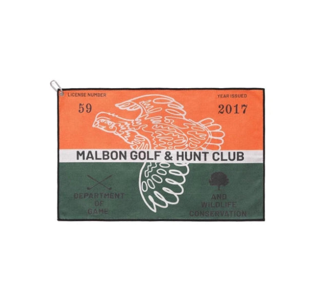 Malbon Quick-Dry Microfiber Golf Club Towel — close-up of microfiber pile