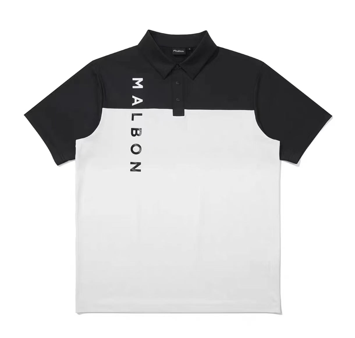 Malbon men's colour-block breathable golf polo in Black - image 7