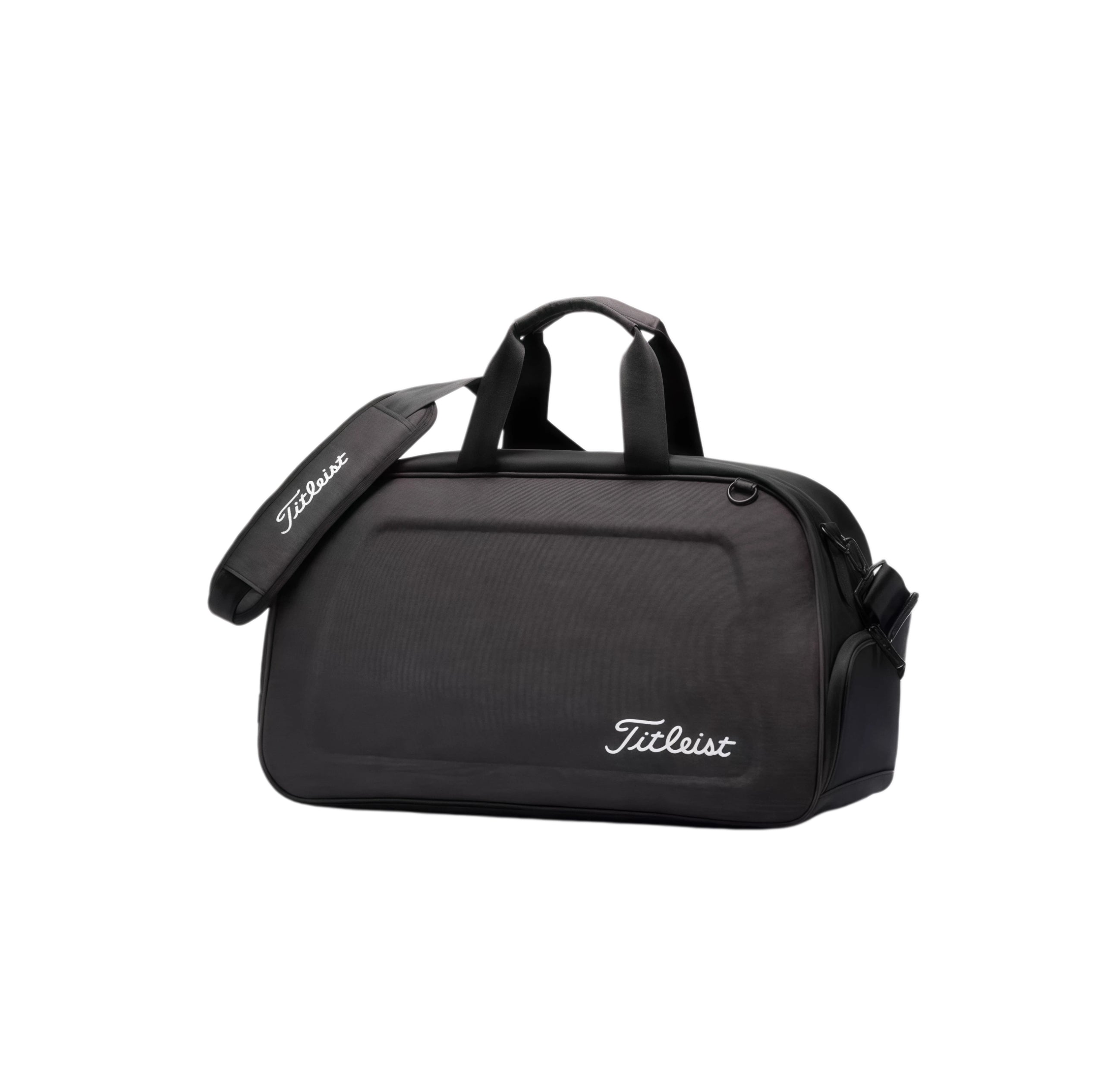 Titleist White Hard-Shell Duffel – Sleek Black Trim Golf & Travel Bag
