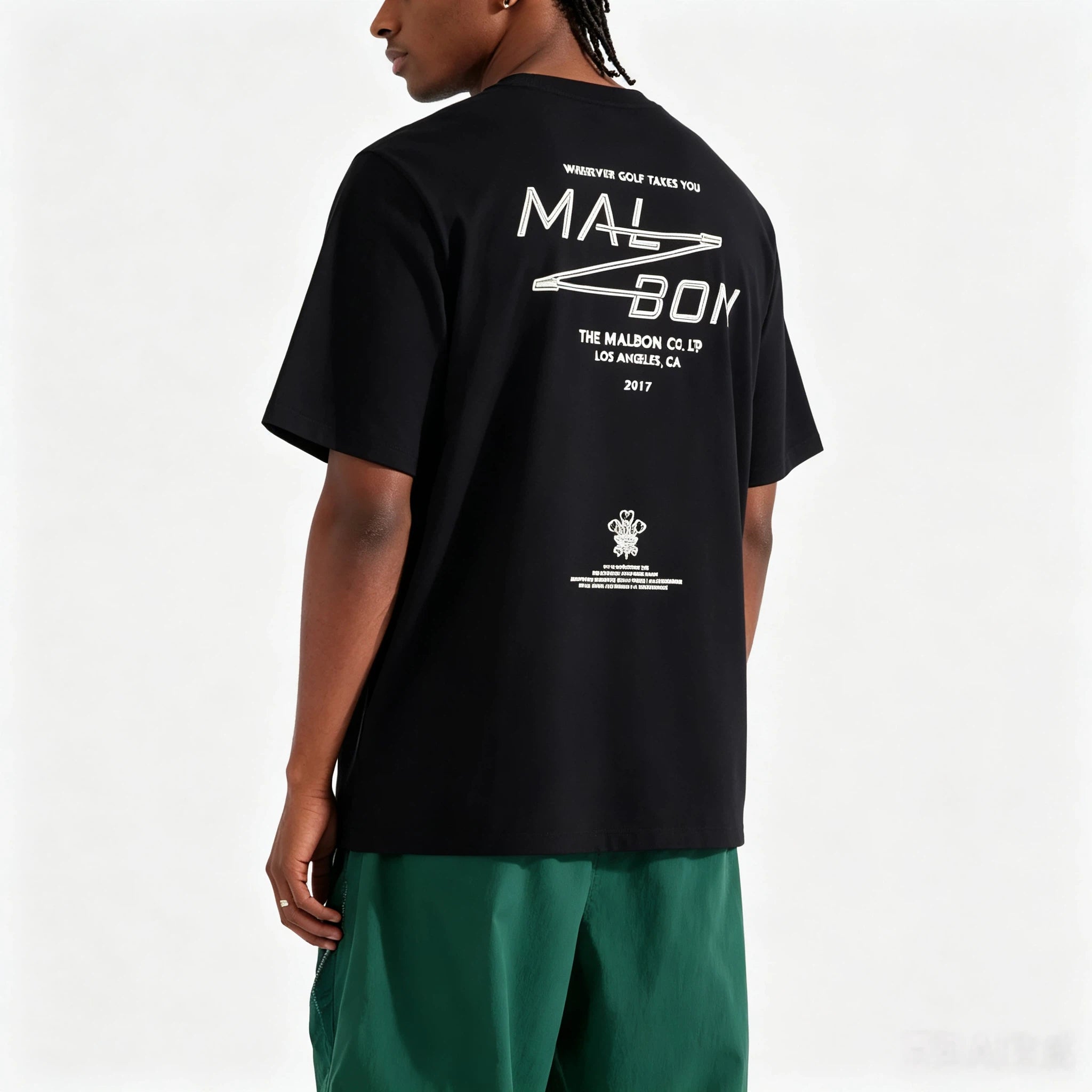 Malbon Golf Men’s Bermuda Utility Athletic Casual T-Shirt