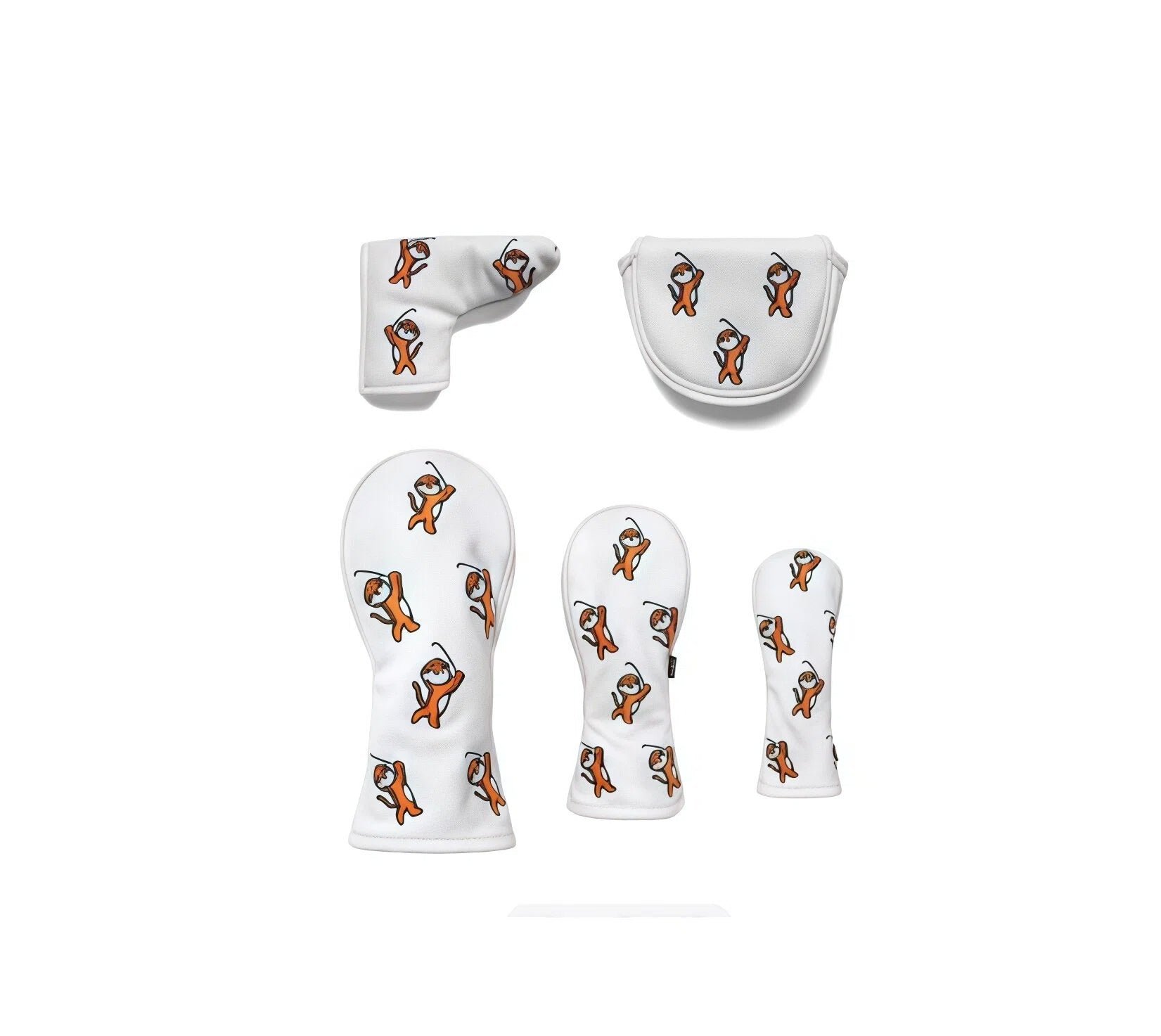 Limited Edition Cartoon Golf Headcover Set – Driver & Putter Covers
