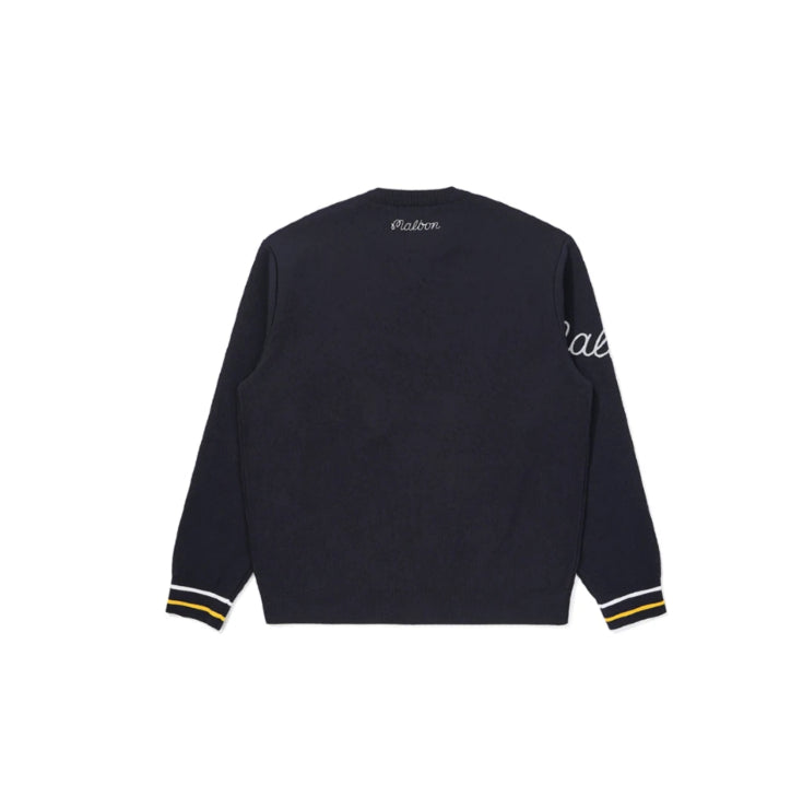 Malbon Golf 2025年秋冬コレクション のメンズ長袖ニット Malbon Men Golf Knit Sweater Crew Neck Embroidered Casual 2025