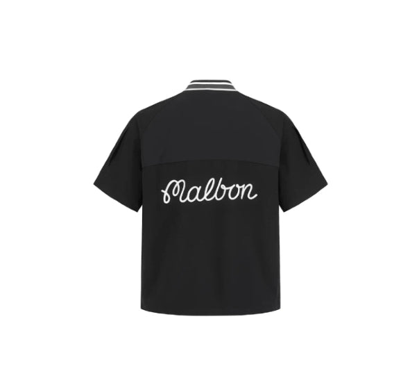 Malbon men short sleeve jacket black side profile