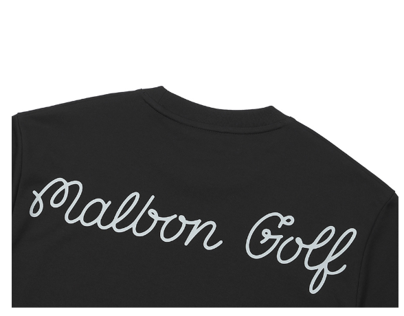 Malbon black T-shirt back wordmark detail