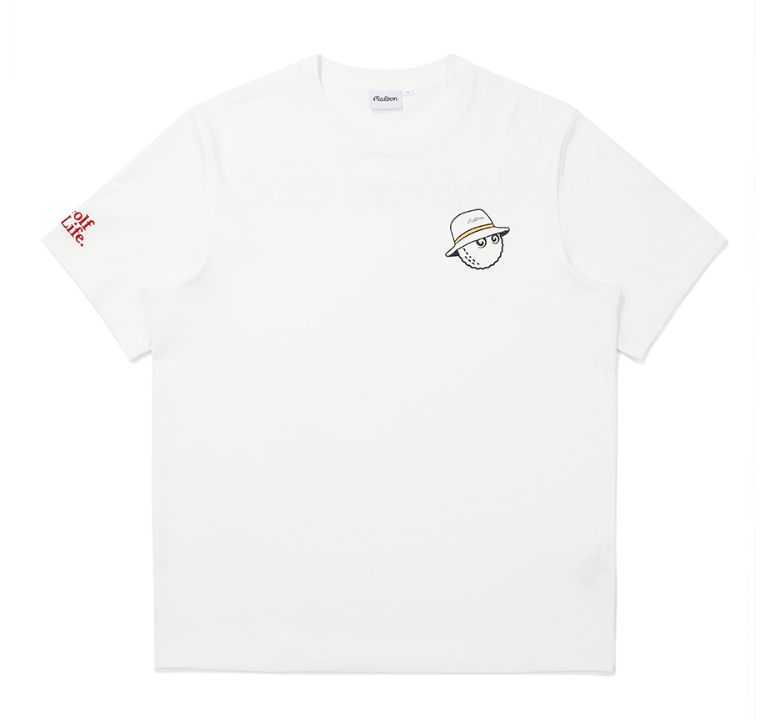 Malbon white Barrel Cuff heavyweight T-shirt front view
