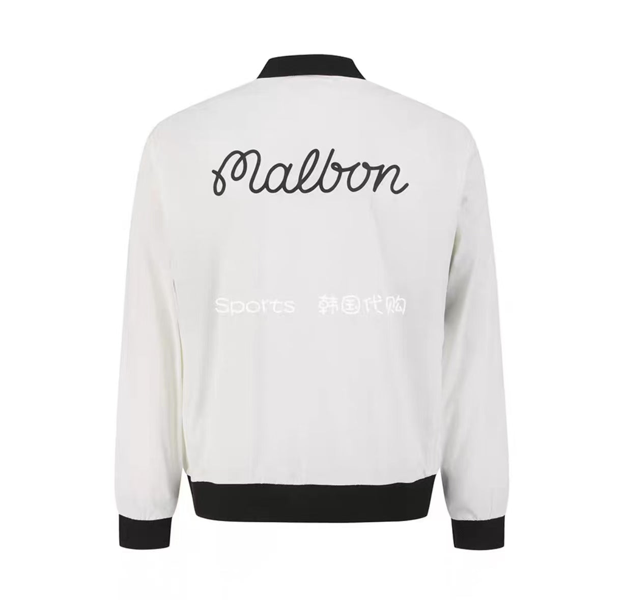 Malbon men White lightweight golf jacket sleeve detail
