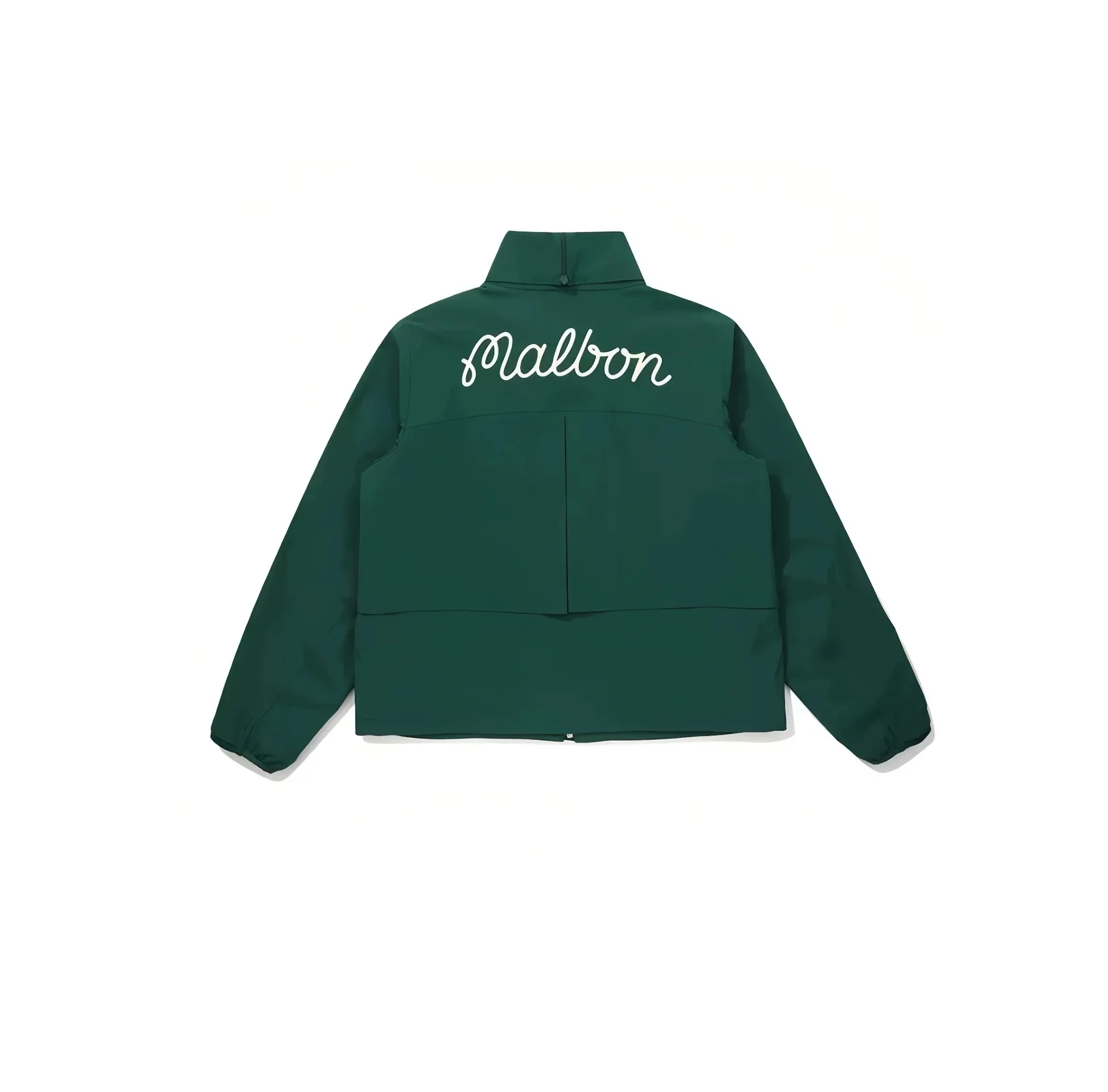 Malbon Women Golf Windbreaker Jacket Zip Hooded 2026 Green back view