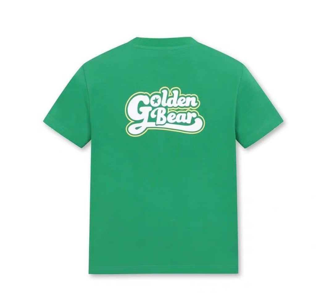 Golden Bear Embroidered Letter Print Golf Crew Neck T-Shirt