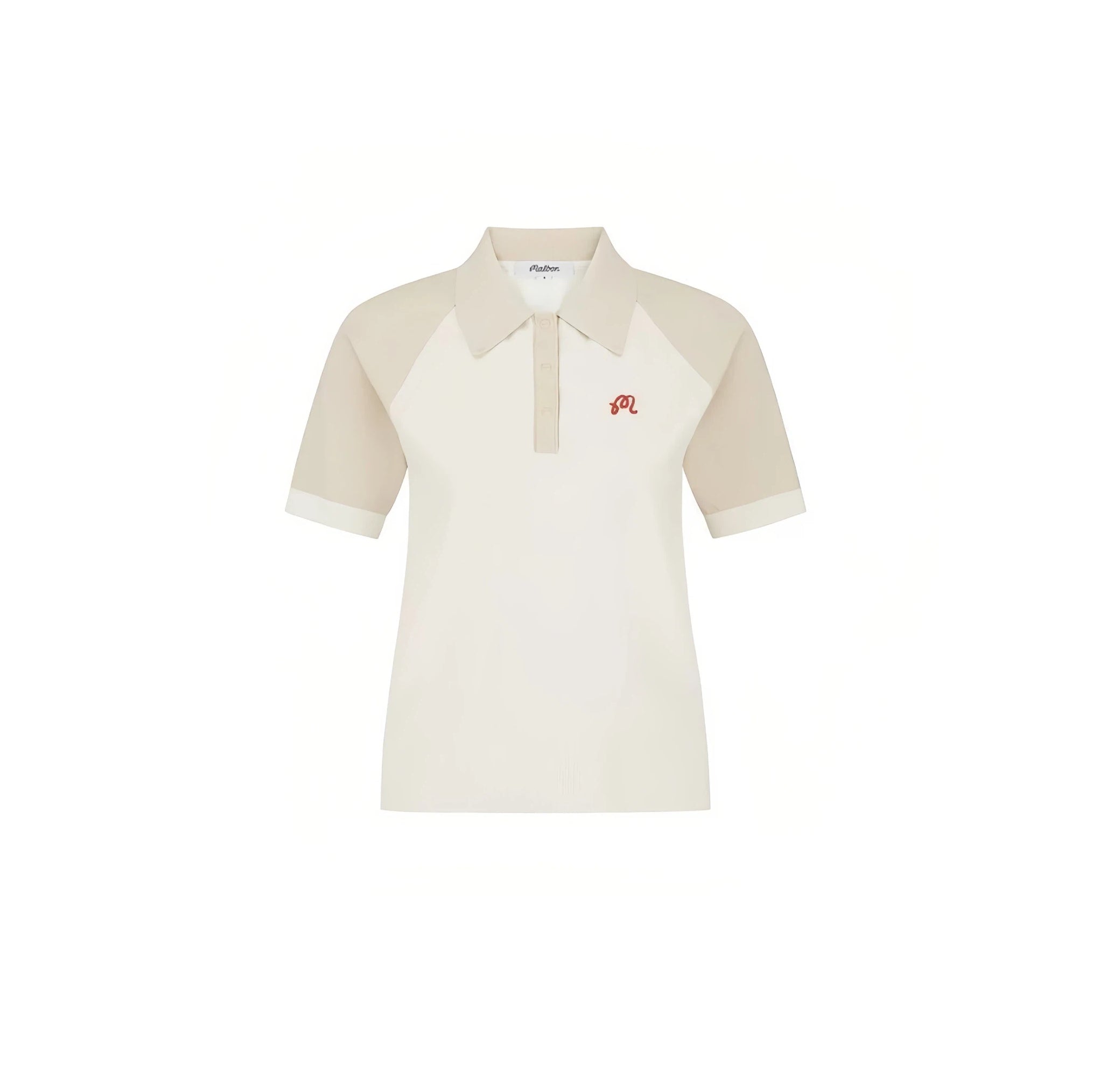 Malbon women colourblock knit golf polo sports collar close-up