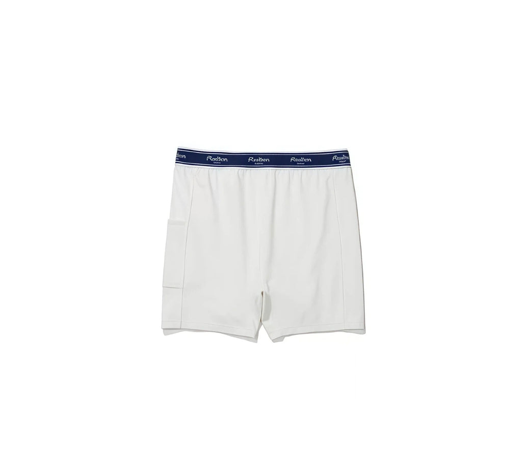 Malbon women golf skort detail of signature Malbon bunny embroidery