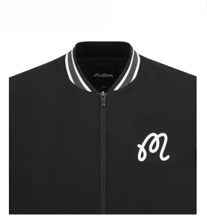 Malbon men short sleeve jacket coffee styled with golf trousers