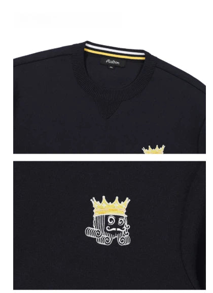 Malbon Golf 2025年秋冬コレクション のメンズ長袖ニット Malbon Men Golf Knit Sweater Crew Neck Embroidered Casual 2025