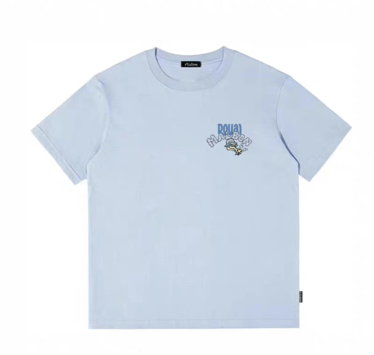 Malbon Unisex Dragon Graphic Heavyweight Golf T-Shirt Blue front view