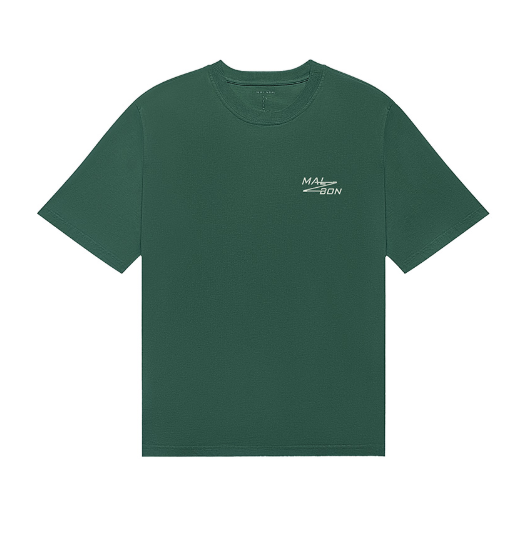 Malbon Bermuda Utility Men's Graphic Golf T-Shirt Green front view