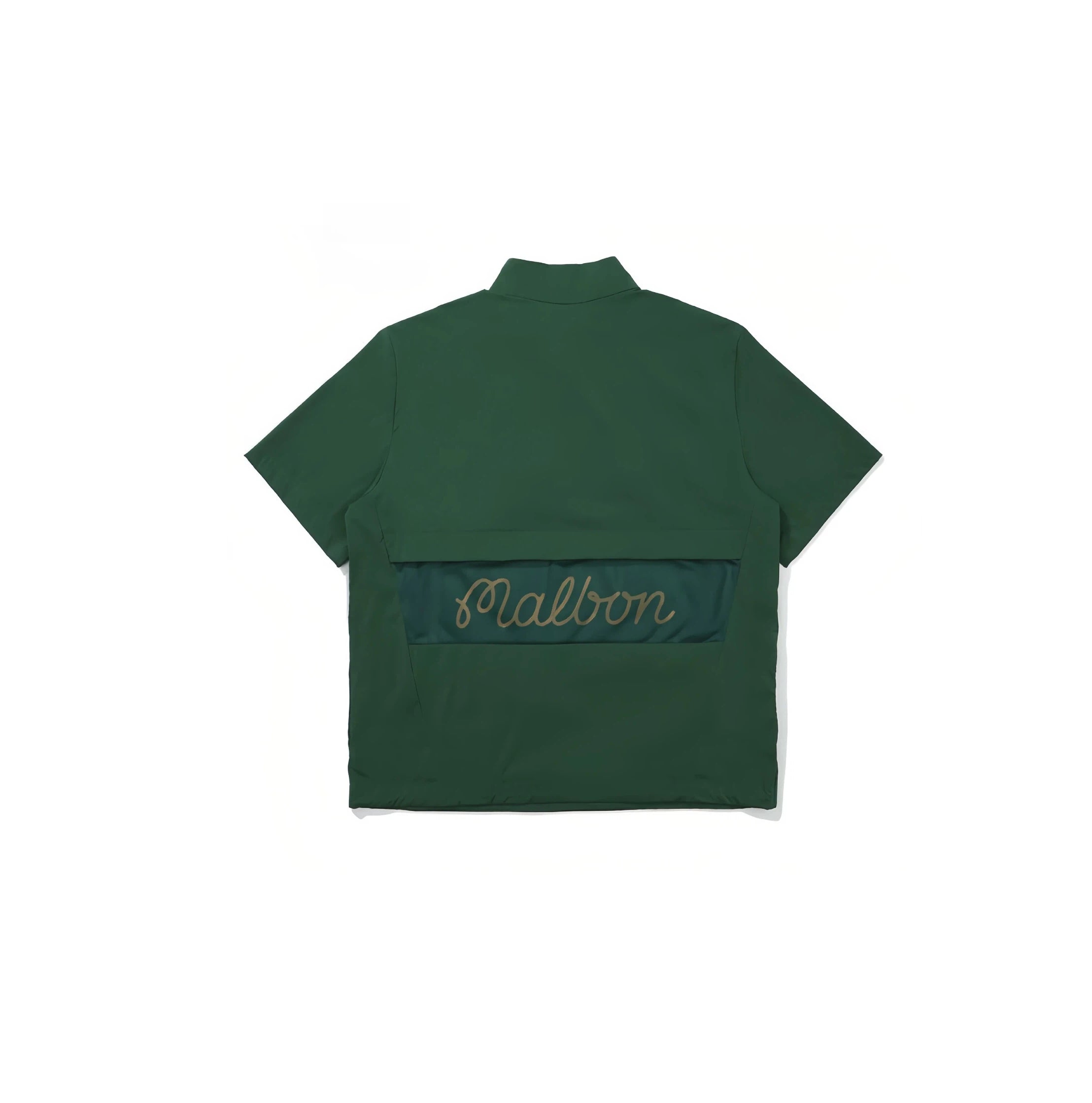 Malbon Unisex Quarter-Zip Golf Polo Shirt — buckethead character patch detail