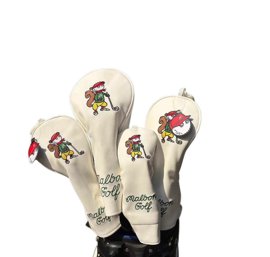 Malbon Cute Squirrel Golf Headcover with Magnetic Closure – Waterproof PU
