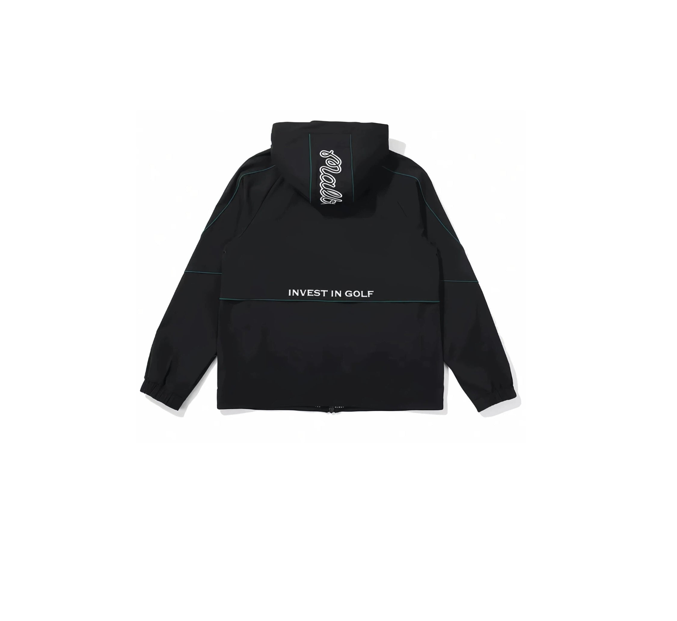 Malbon men hooded golf jacket side profile