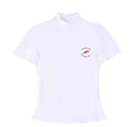 Devereux Golf Women’s Cooling Stretch Slim Printed Polo Shirt in White - product view