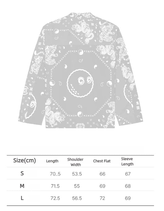 Malbon Golf Men’s Loose-Fit Eastern-Inspired Graphic Printed Jacket