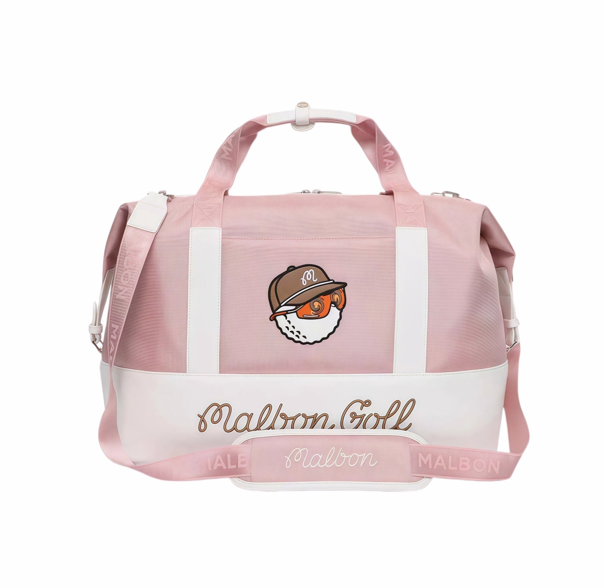 Malbon Golf Performance Boston Bag Luxury Golf Tote in Forest Green, Beige, or Pink