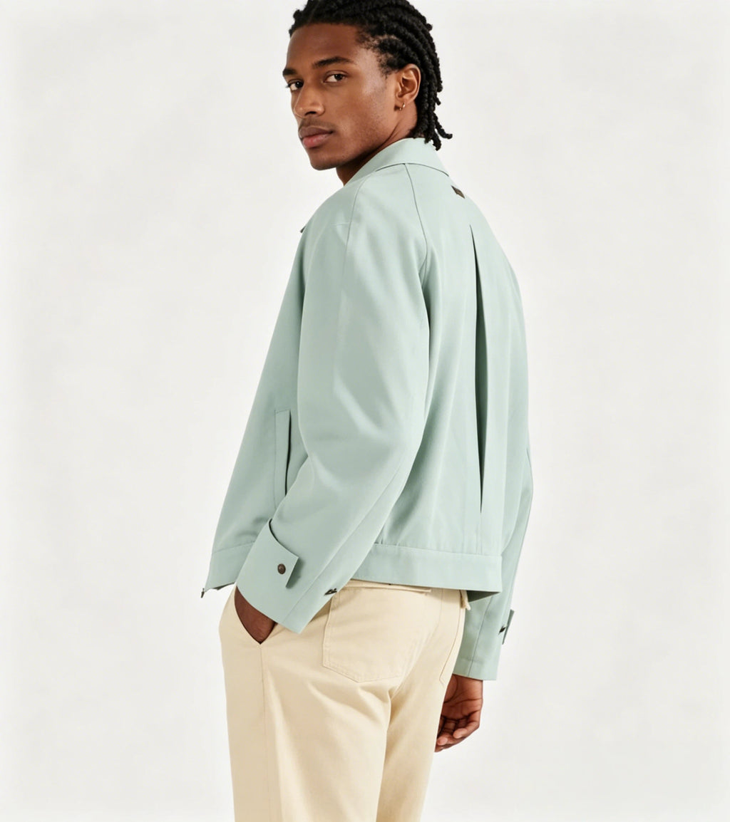 Malbon Belmonte Jacket Mint Green golf jacket front view
