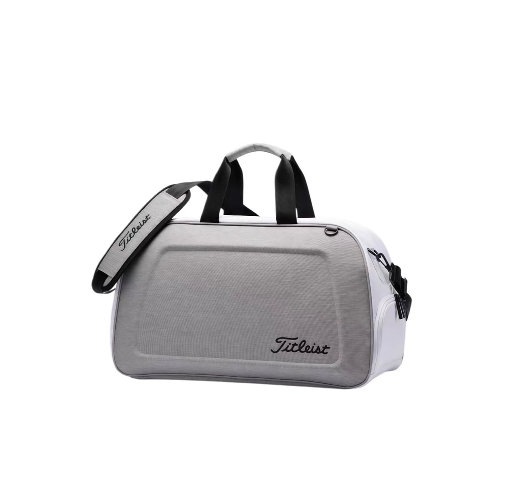 Titleist White Hard-Shell Duffel – Sleek Black Trim Golf & Travel Bag