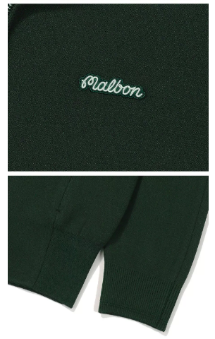 Malbon women's zip-up casual golf jacket — fabric texture close-up