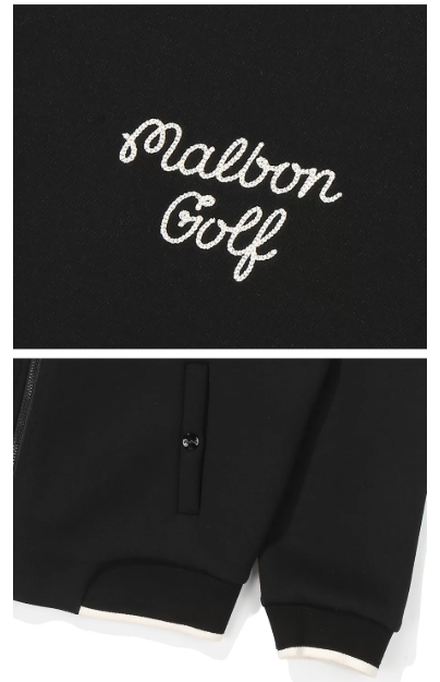 Malbon Women's Full-Zip Warm Fleece Golf Jacket fleece golf jacket detail view