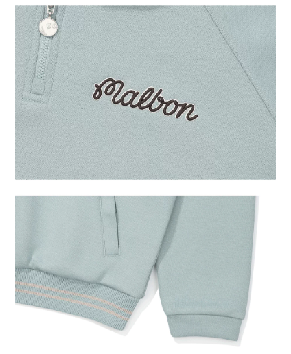 Malbon women polo sweatshirt hem and side seam close-up