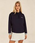 Malbon Studio Seoul Woven Anorak Navy Navy golf anorak front view